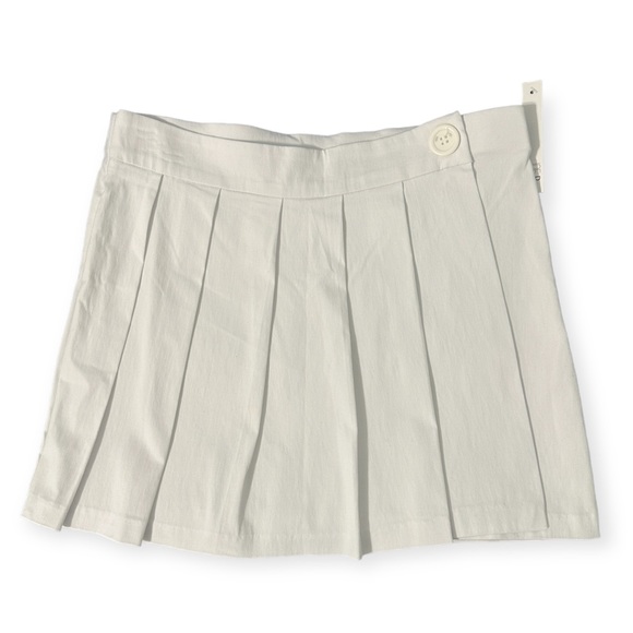 Joe B by Joe Benbassett White Pleated Front Mini Skirt NWT - Picture 2 of 7